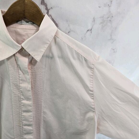 Foxcroft Shirt Womens 12 Large Pink Button Up Wrinkle Free Shaped Non Iron - Picture 13 of 13